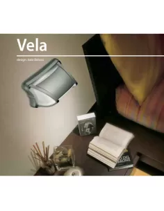 Lombardo lb89191 vela 400 aplique en cristal blanco satinado g24d-3 1x26w 230v